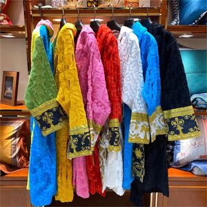 Unisex Cotton Bathrobe, Breathable Sleepwear Night Robe in 8 Colors (M-3XL)