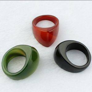 3 цвета оптовая продажа китайского натурального черного/красного нефрита ручной работы мужское кольцо