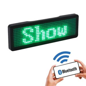 Tamamen Yeni Bluetooth LED Adı Rozet Aydınlatma Desteği Çok dilli çoklu programlı küçük LED'ler Ekran HD metin basamakları desen ekran313h