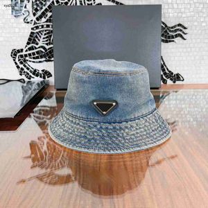 Moda Çocuklar Fedora Tasarımcı Çocuklar Geniş Kötü Şapkalar Boyut 3-12 T Kız Balıkçı Şapka Kutusu Ambalaj Mavi Denim Bebek Kapakları Dec05