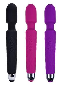 Секс-игрушки, 20-частотная перезаряжаемая сильная шоковая палочка, женский сексуальный силиконовый вибратор, массажная палочка для мастурбации9892872