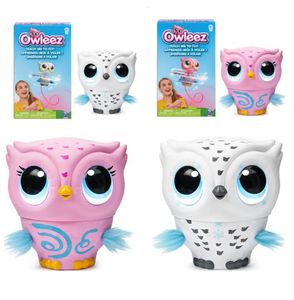 Animali elettrici RC Owleez Flying Baby Owl Giocattoli interattivi con luci e suoni dell'amplificatore Volo elettronico a induzione per animali domestici per bambini Regali per ragazze