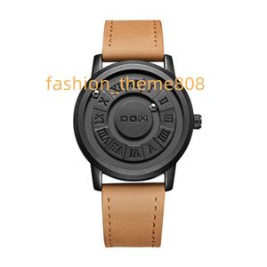 DOM M-1345 Модная концепция, новые индивидуальные мужские часы, креативные технологии, вращающийся указатель, магнитные мужские часы, шарикоподшипник