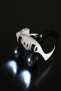 Kafa Giyen Büyüteç Göz Gözlükleri Loupe LED Kuyumcu Saat Onarımı Büyütme Lens Gafas Con Lupa Occhiali Ingra1028308