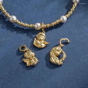 Ожерелья с подвесками Guardian Power, классическая мода, уникальные посеребренные 925 пробы, золото 18 карат, застежка-лобстер, ангел, универсальные