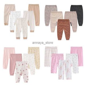Overalls 3 4 5Pieces Cotton Baby Boy Trousers New Born Print Cartoon Baby Girl Pants 0-24M Four Seasons Solid Color BebesL231129