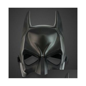 Parti Maskeleri Toptan Satış - Cadılar Bayramı Kostüm Maskesi Karikatür Simation Erkek Adts Siyah Plastik ve Yarım Yüz 10 PCS/Lot Drop Delive Homefavavor Dhdet