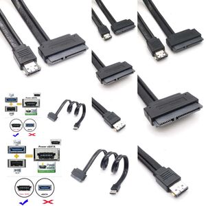 Yeni dizüstü bilgisayar adaptörleri şarj cihazları yeni çift güç eSata USB 12V 5V kombo - 22pin sata usb sabit disk kablosu yüksek kaliteli sıcak satış aksesuarları