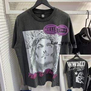 Erkek Tişörtler Cehennem Yıldız T-Shirts Hip Hop Baskılı Head Hellstar T Shirt High Street Erkek Kadınlar Kısa Kol Üst Tee Stick Matkap B2