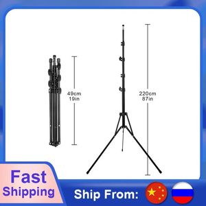 Aksesuarlar Fotoğraf Kamera Flaş Stüdyosu Işık Şemsiyesi için Katlanabilir Işık Stand Tripod 220cm Yükleme 3kg