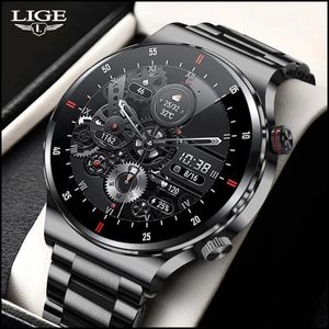 Watches Lige Ecg+ppg Bluetooth Call Smart Watch 2023 Men Full Touch Sport Watch Health Tracker Men Smartwatch Waterproof for Android Ios