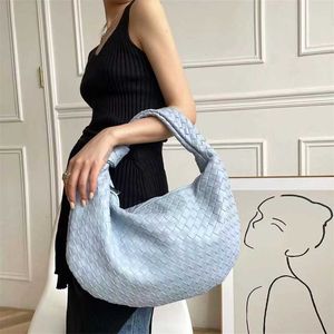 Large Women's 2024 Shoulder Fashion Knotted Handbag Capacity Luxury Bag Woven Pu Leather Casual Printed Authentic