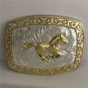 1 Pcs Cavalo Dourado Ocidental Cowboy Fivela de Cinto Para Homens Hebillas Cinturon Jeans Cinto Cabeça Fit 4 cm de Largura Belts266o
