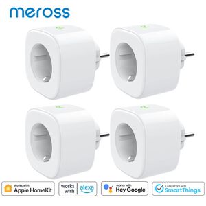 Fişler Meross WiFi Smart Flug HomeKit AB/UK Versiyon Outlet Sound uzaktan kumanda çalışması Siri, Alexa Google Assistant SmartThings