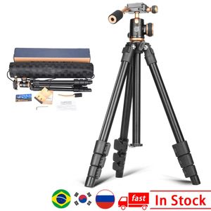 Aksesuarlar QZSD Q160'lar Alüminyum Aynasız Kamera DSLR Kamera Mini Tripod Taşınabilir Fotoğrafçılık Canlı Mobil Beşik Head Tripod