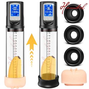 Hannibal Penile Vacuum Enlargement Enhancer Ring Electric Pump Sex Toys for Men Male Masturbator Extender