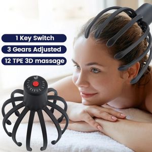 Other Hair Cares Electric Octopus Claw Scalp Massager Stress Relief Therapeutic Head Scratcher Stimulation Health Care 231216