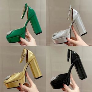En kaliteli sandalet yüksek topuk kadın ayakkabıları lüks tasarımcı deri ayakkabılar 11.5 cm gao topuklu platform düğün partisi kadın sandaletler35-42