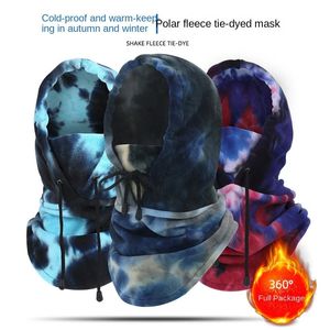 Fietspetten Maskers Wintermuts voor heren Buiten Warm Masker Shaker Fluwelen tie-dye Hoofdbedekking Skirijden Winddichte pet Fleece nekbedekking 231216