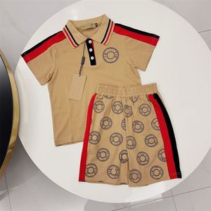 New Designer moch style Children's clothing set Summer Boys and Girls sports set Baby Short sleeve clothes Children's set Size 90cm-150cm A8