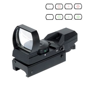 Tactical Compact Multi-Reticle Red Dot Sight 4 Pattern Reticles Holographic Reflex Optical Scope Airsoft Rifle Hunting Picatinny Rail