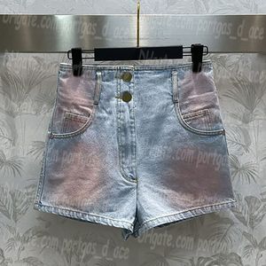 Seksi kadınlar mavi denim şort pantolon seksi serin mini kısa pantolon pembe boyama tasarımcı şort pantolon