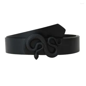 Belts Vintage Women Pu Leather Waist Shaping Belt With Snake Buckle Waistband