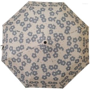 Şemsiye şık fransız şemsiyesi kadın sen serisi inss süper güzel yağmur ve açık ikili kullanım otomatik güneş