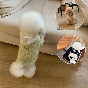 Dog Apparel Pet Two-legged With Bottom Coat Small And Medium-sized Winter Warm Fashion Costumes Puppy Cotton Clothes Chihuahua Vest
