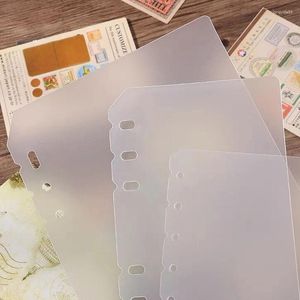 A6 A7 2Pcs Loose-leaf Divider And Baffle PP Transparent Matte Universal Notebook Accessories