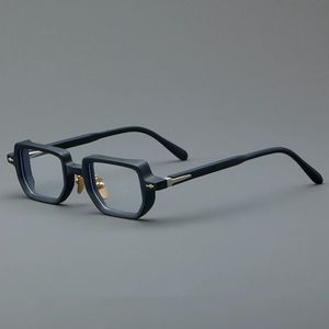 Moda güneş gözlükleri çerçeveler vintage kişiselleştirilmiş moda kalın plaka kare yüksek kaliteli gözlük çerçeve erkek optik reçeteli mavi ışık gözlük 231218