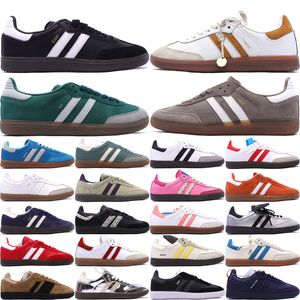 Unisex Vegan OGSambas Sneakers - Eco-Friendly Casual Sports Shoes in Cloud White, Core Black, Green, Sizes 36-45