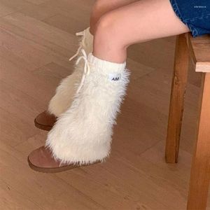 Women Socks Y2k Leg Cover Imitation Fur Warmers Lolita Cute Long Foot Thickened Sweet Legwarmers