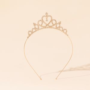 Venda quente bonito brilhante cristal nupcial tiara festa pageant banhado a ouro coroa hairband acessórios de casamento novo design