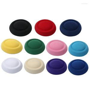 Hair Accessories Wholesale Mti-Color Mini Hat Base Diy Airline Stewardess Cap Fedoras Headwear Fabric Party Headdress Drop Delivery P Dhcka