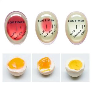 Kitchen Timers 1pcs Egg Timer Kitchen Electronics Gadgets Color Eggs Cooking Changing Yummy Soft Hard Boiled Eco-Friendly Resin Red Timer Tools 231218