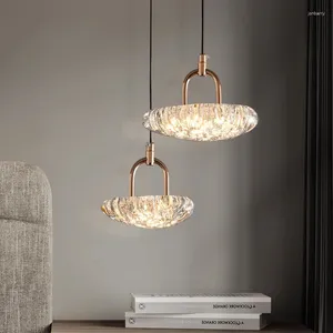 Kolye lambaları Modern Basit Tek Kafa Bar Küçük Lamba İtalyan Işık Lüks Yüksek Duygusal Yatak Odası Başucu Atmosfer