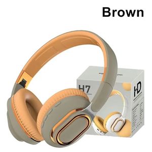 H7 Bluetooth Kulaklık Kulaklıkları Kablosuz Kart Katlama Bas Tip-C Oyun Spor Kulaklıkları Destek TF Kart MP3 FM FM kaskını Xiaomi iPhone Müzik Sporu için
