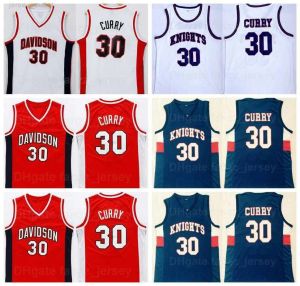 Özel Davidson Wildcats College Stephen Curry Forsları 30 Erkek Basketbol Charlotte Şövalyeleri Lise Üniversitesi Dikişli Kırmızı Donanma