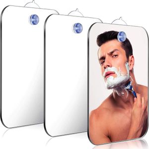 Mirrors Acrylic Anti Fog Mirror Bathroom Tools Shower Shaving Fogless Mirror Washroom Travel Accessories With Wall Suction For Men Women