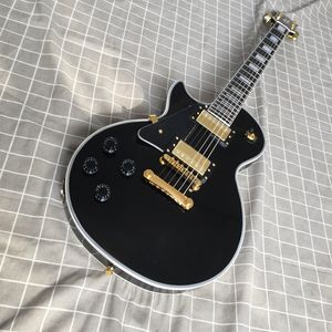 Özel Mağaza, Siyah Sol El Electric Guitar, Gülağacı Klavye, 22 Pinsilk, Altın Donanım, Ücretsiz Kargo