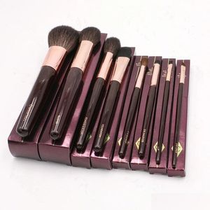 Makyaj Fırçaları CT Komple set 8-PCS Bronzer Allık Toz Scpt Foundation Göz Blender Smudge Liner Dudak Kozmetikleri Beautytools Del Dhdxz