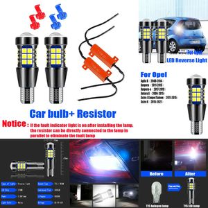 Novos luzes decorativas 2pcs carro 921 lâmpada de lâmpada reversa led de canbus w16w lâmpada de backup t15 para oppel cascada corsa f Grandland x insignia a b meriva mokka