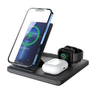 Chargers 15W Magnetic Wireless Charger 3 in 1 Stand Foldable for iPhone 13 12 Pro Airpods Pro 3 iWatch 7 6 5 SE Portable Fast Chargers fit