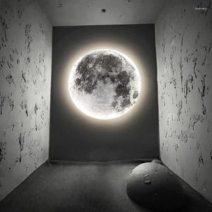 Duvar lambası Nordic Led Moon İç Mekan Aydınlatma Yatak Odası Yemek Salonu Odası Ev Dekor Dekor Direk Demirleri Işıklar Işıkları Lusters Lambalar