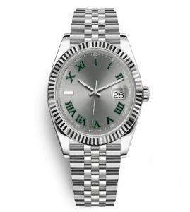 Hohe kostengünstige Hardlex Glas 41mm Stahl Silber Zifferblatt Uhren Männer Mechanische Automatische Mode Desinger Herren Armbanduhren Keine Box