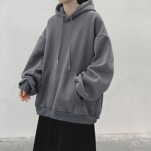 Sonbahar Erkekler Hoodie Uzun Kollu Kazak Güney Kore Moda Sokağı Elbise Gevşek Kırmıkış Giyim Japon kazak 231220