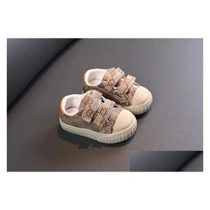 Sneakers High Quality Kid Canvas Shoes Plaid Letter Children Baby Shoe Boys Girls Lightweight Soft Non-Slip Casual Drop Delivery Kids Dhcmx