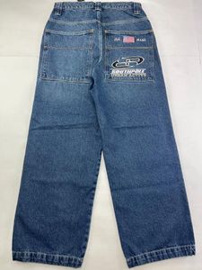 Jeans da donna American Classic Retro Street lavato dritto per uomo e donna pantaloni larghi casual Y2K a vita alta in denim alla moda