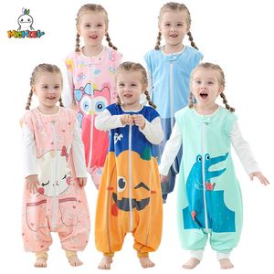 MICHLEY Dos Desenhos Animados Crianças Bebê Saco de Dormir Sem Mangas Impressão Com Pés Unisex Pijamas Sleepsack Pijama Para Meninas Meninos 16T 231220